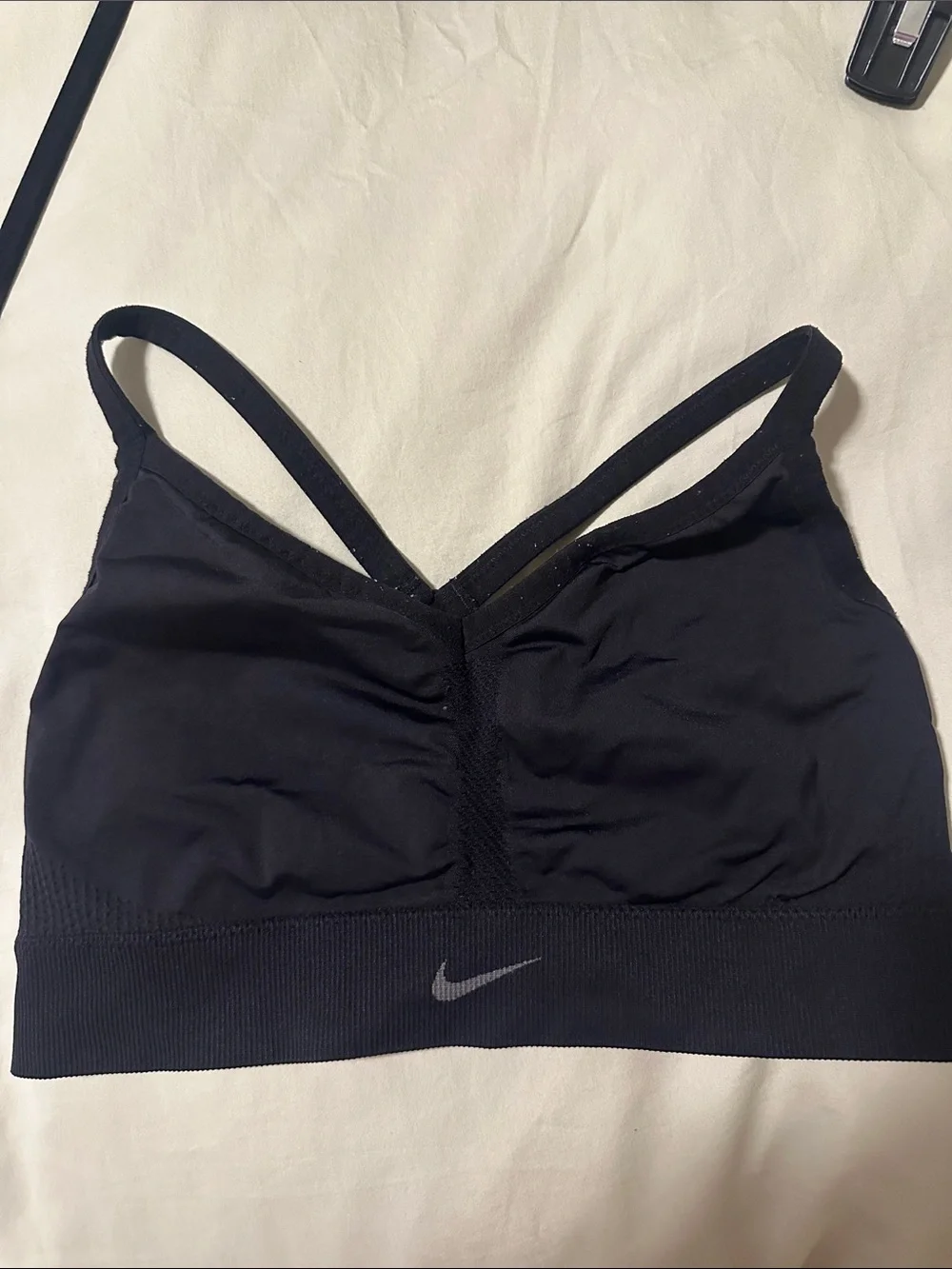 Nike Black Seamless Low-Impact Sports Bra